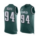 Men's Nike Philadelphia Eagles #94 Haloti Ngata Limited Midnight Green Player Name & Number Tank Top NFL Jersey