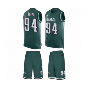 Men's Nike Philadelphia Eagles #94 Haloti Ngata Limited Midnight Green Tank Top Suit NFL Jersey