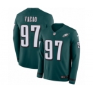 Men's Nike Philadelphia Eagles #97 Destiny Vaeao Limited Green Therma Long Sleeve NFL Jersey