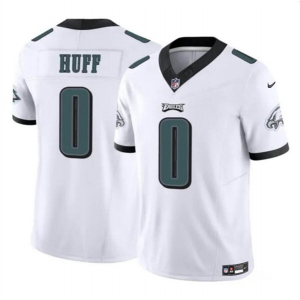 Men's Philadelphia Eagles #0 Bryce Huff White 2024 F.U.S.E. Vapor Untouchable Limited Football Stitched Jersey