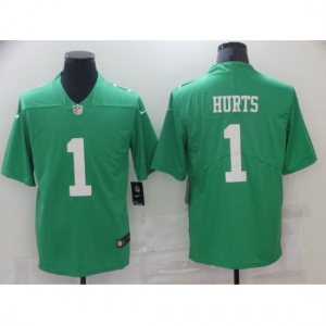 Men's Philadelphia Eagles #1 Jalen Hurts Limited Green Rush Vapor Untouchable Football Jersey