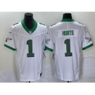 Men's Philadelphia Eagles #1 Jalen Hurts White 2023 FUSE Vapor Untouchable Stitched Jersey