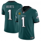 Men's Philadelphia Eagles #1 Jalen Jurts Green 2025 F.U.S.E. With 4-Star C Patch Vapor Untouchable Limited Stitched Football Jersey
