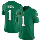 Men's Philadelphia Eagles #1 Jalen Jurts Kelly Green 2025 F.U.S.E. With 4-Star C Patch Vapor Untouchable Limited Football Stitched Jersey