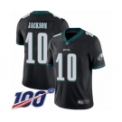 Men's Philadelphia Eagles #10 DeSean Jackson Black Alternate Vapor Untouchable Limited Player 100th Season Football Jersey