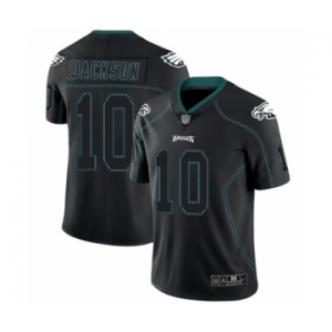 Men's Philadelphia Eagles #10 DeSean Jackson Limited Lights Out Black Rush Football Jersey