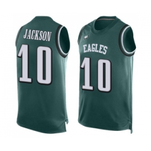 Men's Philadelphia Eagles #10 DeSean Jackson Limited Midnight Green Player Name & Number Tank Top Football Jersey