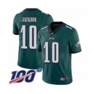 Men's Philadelphia Eagles #10 DeSean Jackson Midnight Green Team Color Vapor Untouchable Limited Player 100th Season Football Jersey