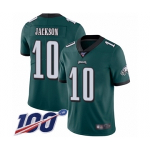 Men's Philadelphia Eagles #10 DeSean Jackson Midnight Green Team Color Vapor Untouchable Limited Player 100th Season Football Jersey