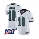 Men's Philadelphia Eagles #10 DeSean Jackson White Vapor Untouchable Limited Player 100th Season Football Jersey