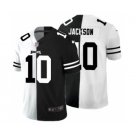 Men's Philadelphia Eagles #10 Desean Jackson Black V White Peace Split Vapor Untouchable Limited Football Jersey