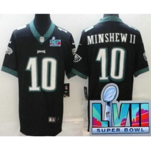 Men's Philadelphia Eagles #10 Gardner Minshew II Limited Black Super Bowl LVII Vapor Jersey