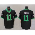 Men's Philadelphia Eagles #11 A. J. Brown Black F.U.S.E. Vapor Untouchable Football Stitched Jersey