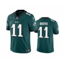 Men's Philadelphia Eagles #11 A. J. Brown Green 2023 F.U.S.E. With 1-Star C Patch Vapor Untouchable Limited Football Stitched Jerseys