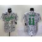 Men's Philadelphia Eagles #11 AJ Brown Arctic Camo 2024 Salute to Service Stitched Baseball Jerseys