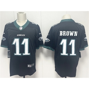 Men's Philadelphia Eagles #11 A.J. Brown Black 2024 New Vapor Untouchable Limited Football Stitched Jersey