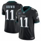 Men's Philadelphia Eagles #11 A.J. Brown Black 2025 F.U.S.E. With 3-Star C Patch Vapor Untouchable Limited Football Stitched Jersey