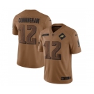 Men's Philadelphia Eagles #12 Randall Cunningham 2023 Brown Salute To Service Limited Football Stitched Jersey