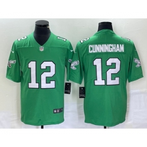 Men's Philadelphia Eagles #12 Randall Cunningham Green 2023 Vapor Limited Throwback Jersey