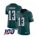 Men's Philadelphia Eagles #13 Nelson Agholor Midnight Green Team Color Vapor Untouchable Limited Player 100th Season Football Jersey