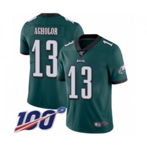 Men's Philadelphia Eagles #13 Nelson Agholor Midnight Green Team Color Vapor Untouchable Limited Player 100th Season Football Jersey