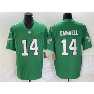 Men's Philadelphia Eagles #14 Kenneth Gainwell Green 2023 F.U.S.E. Vapor Untouchable Football Stitched Jersey