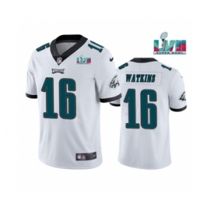 Men's Philadelphia Eagles #16 Quez Watkins White Super Bowl LVII Vapor Untouchable Limited Stitched Jersey