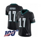 Men's Philadelphia Eagles #17 Alshon Jeffery Black Alternate Vapor Untouchable Limited Player 100th Season Football Jersey