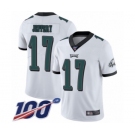 Men's Philadelphia Eagles #17 Alshon Jeffery White Vapor Untouchable Limited Player 100th Season Football Jersey