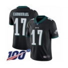 Men's Philadelphia Eagles #17 Harold Carmichael Black Alternate Vapor Untouchable Limited Player 100th Season Football Jersey