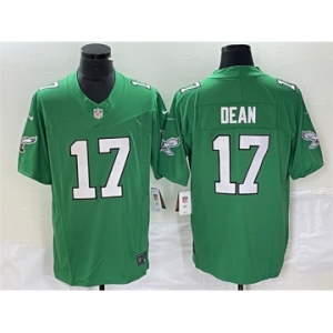 Men's Philadelphia Eagles #17 Nakobe Dean Green 2023 F.U.S.E. Vapor Untouchable Football Stitched Jersey