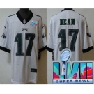 Men's Philadelphia Eagles #17 Nakobe Dean Limited White Super Bowl LVII Vapor Jersey