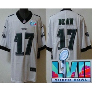 Men's Philadelphia Eagles #17 Nakobe Dean Limited White Super Bowl LVII Vapor Jersey