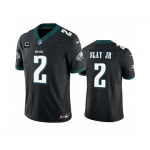 Men's Philadelphia Eagles #2 Darius Slay JR Black 2023 F.U.S.E. With 2-Star C Patch Vapor Untouchable Limited Football Stitched Jersey