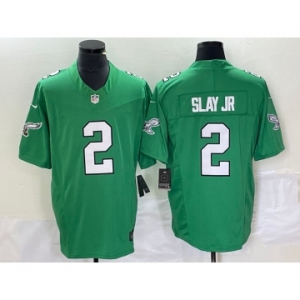 Men's Philadelphia Eagles #2 Darius Slay JR Green 2023 F.U.S.E. Vapor Untouchable Stitched Football Jersey