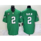 Men's Philadelphia Eagles #2 Darius Slay JR Green 2023 F.U.S.E. Vapor Untouchable With C Patch Stitched Football Jersey