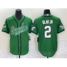 Men's Philadelphia Eagles #2 Darius Slay JR Green Cool Base Stitched Baseball Jersey