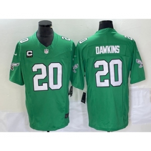 Men's Philadelphia Eagles #20 Brian Dawkins Green 2023 F.U.S.E. Vapor Untouchable With C Patch Stitched Football Jersey