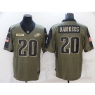 Men's Philadelphia Eagles #20 Brian Dawkins Nike Olive 2021 Salute To Service Limited Player Jersey