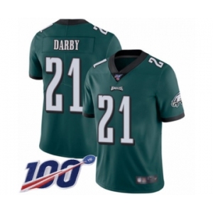 Men's Philadelphia Eagles #21 Ronald Darby Midnight Green Team Color Vapor Untouchable Limited Player 100th Season Football Jersey