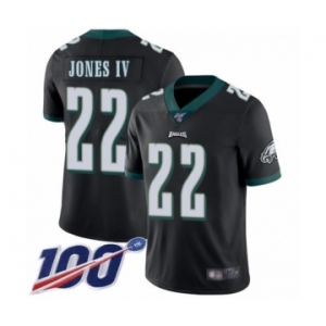 Men's Philadelphia Eagles #22 Sidney Jones Black Alternate Vapor Untouchable Limited Player 100th Season Football Jersey