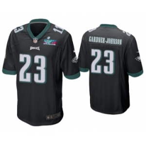 Men's Philadelphia Eagles #23 C.J. Gardner-Johnson Limited Black Super Bowl LVII Vapor Jersey