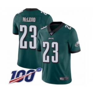 Men's Philadelphia Eagles #23 Rodney McLeod Midnight Green Team Color Vapor Untouchable Limited Player 100th Season Football Jersey