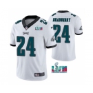 Men's Philadelphia Eagles #24 James Bradberry White Super Bowl LVII Vapor Untouchable Limited Stitched Jersey