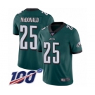 Men's Philadelphia Eagles #25 Tommy McDonald Midnight Green Team Color Vapor Untouchable Limited Player 100th Season Football Jersey