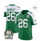 Men's Philadelphia Eagles  #26 Saquon Barkley Green White F.U.S.E. Vapor Untouchable Limited 2024 Stitched Football Jersey