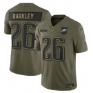 Men's Philadelphia Eagles #26 Saquon Barkley Olive 2025 Salute to Service Limited Football Stitched Jersey