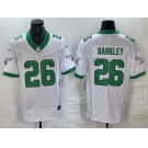 Men's Philadelphia Eagles #26 Saquon Barkley White 2023 F.U.S.E. Vapor Untouchable Throwback Football Stitched Jersey