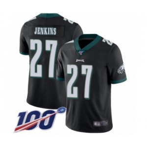 Men's Philadelphia Eagles #27 Malcolm Jenkins Black Alternate Vapor Untouchable Limited Player 100th Season Football Jersey