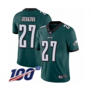 Men's Philadelphia Eagles #27 Malcolm Jenkins Midnight Green Team Color Vapor Untouchable Limited Player 100th Season Football Jersey